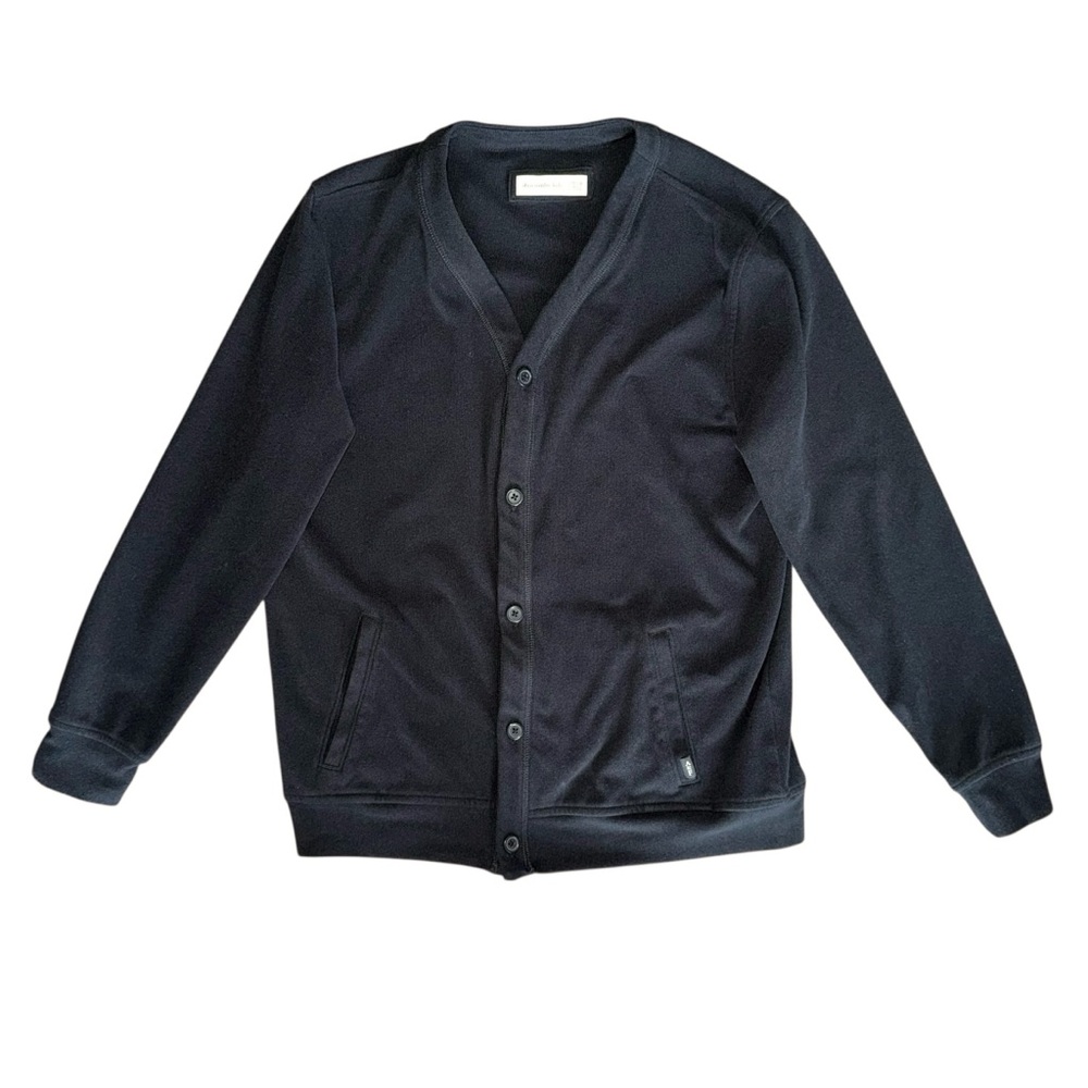 Abercrombie kids boys washed black button-up cardigan